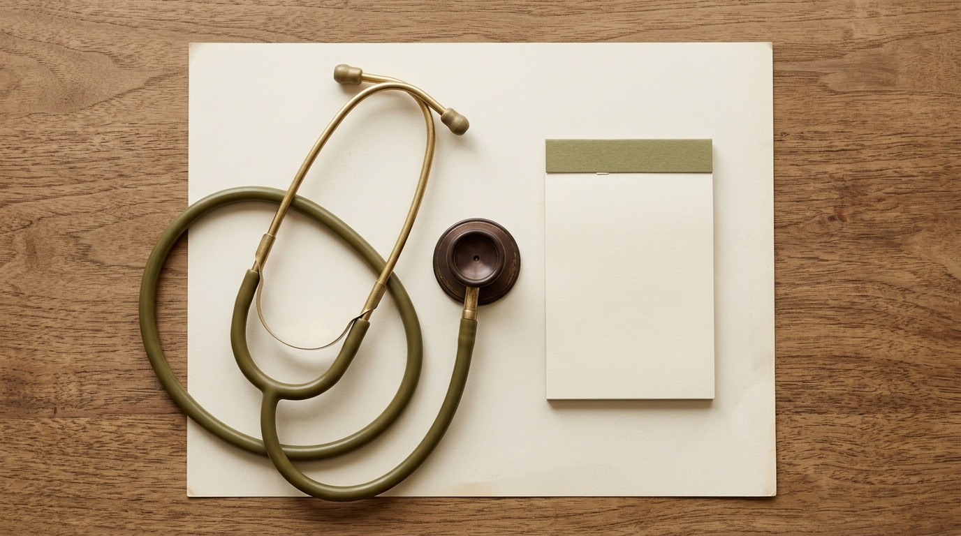 Stethoscope and prescription pad