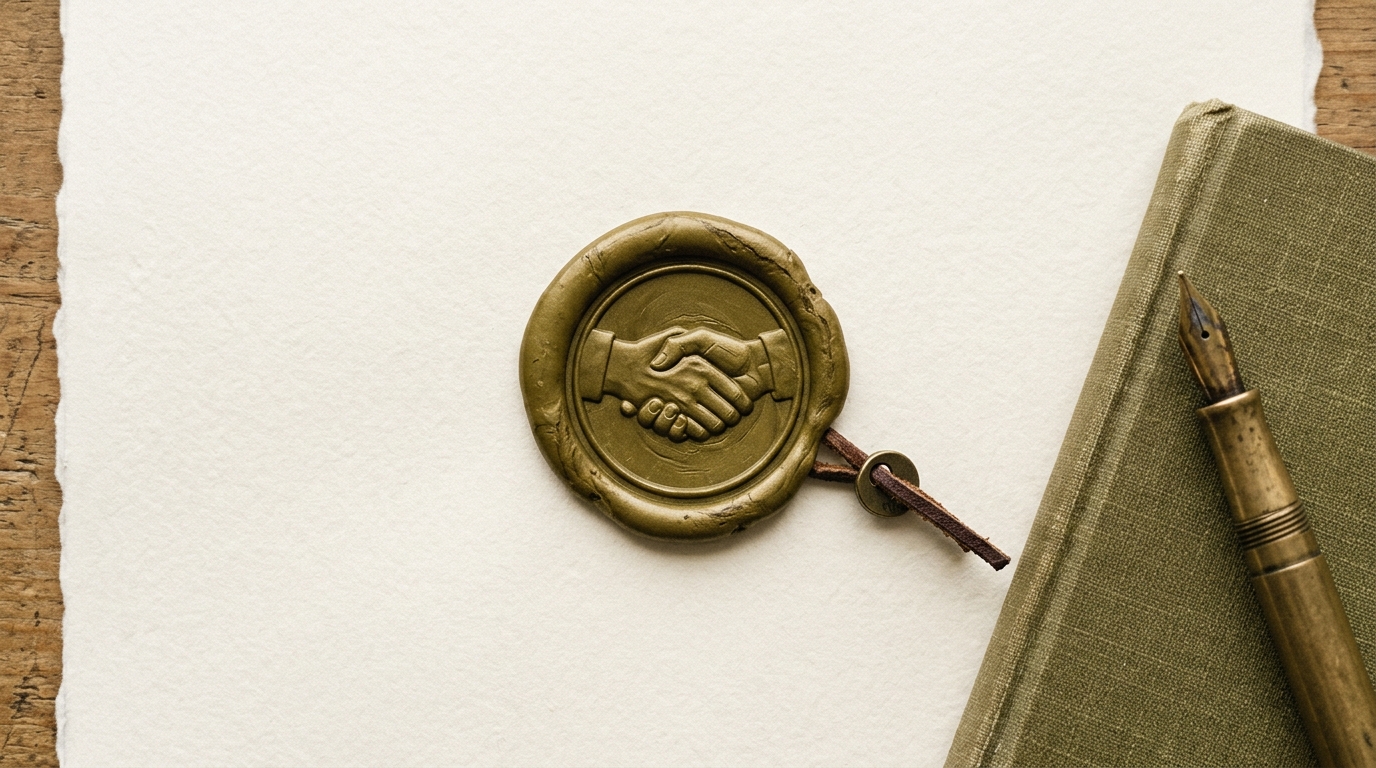 Wax seal on cream paper