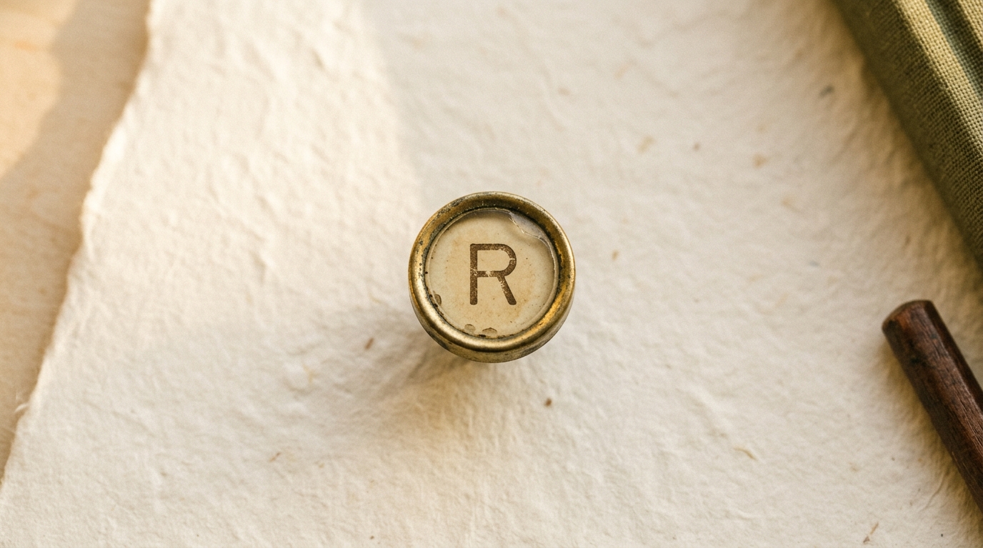 Vintage typewriter key